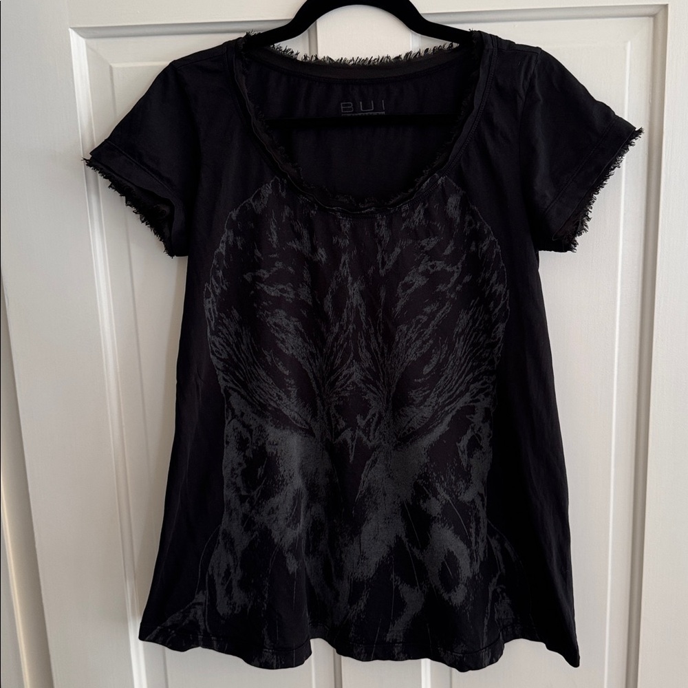 Barbara Bui Black Graphic Top